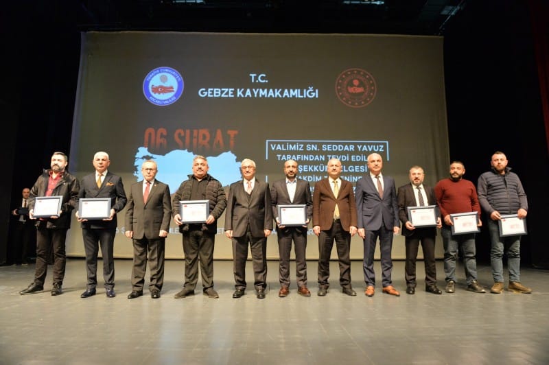 Asrın Felaketi’nde, Asrın Dayanışması’nı gösteren kurum ve kuruluşlarımıza Teşekkür Belgesi Takdim Töreni Hakkında