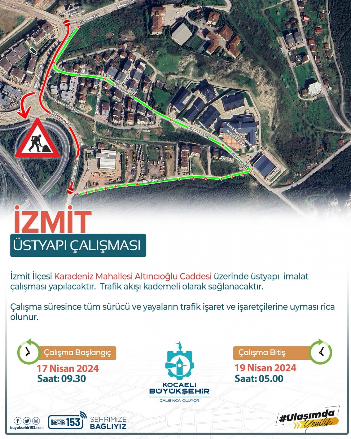 İzmit Üstyapı Çalışması – Kocaeli Büyükşehir Belediyesi