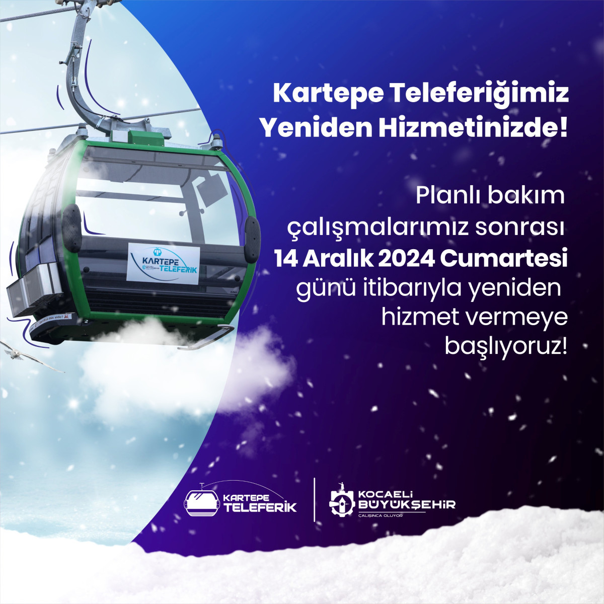 Teleferik keyfi kaldığı yerden – Kocaeli Büyükşehir Belediyesi