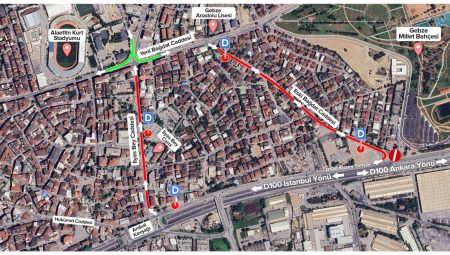 Gebze’de yeni trafik dolaşım planı hayata geçiyor