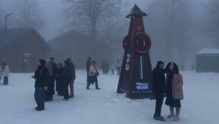 Kuzuyayla’da bayram ve kar sevinci bir arada