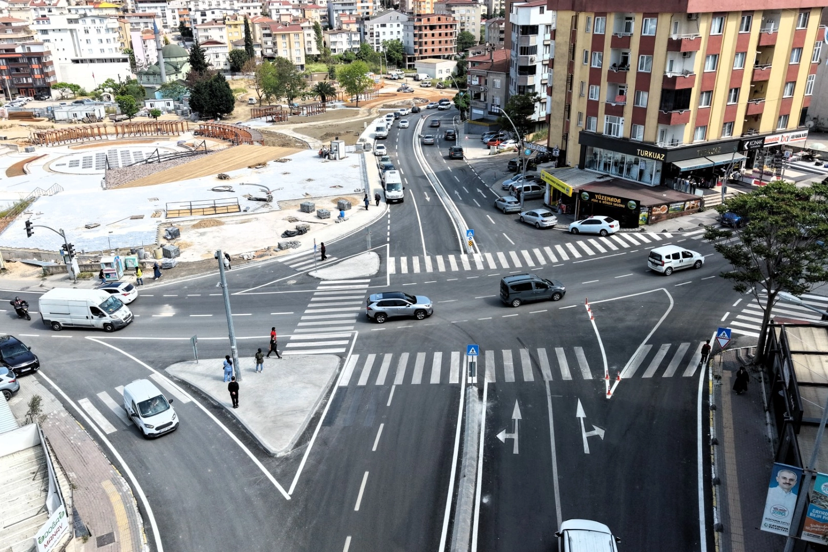 Çayırova’da Trafiği Rahatlatacak Yeni Kavşak Düzenlemesi Tamamlandı