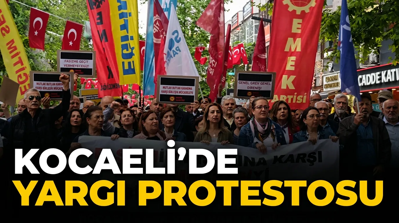 Kocaeli’de CHP’ye Yönelik Yargı Kararına Karşı Protesto Yürüyüşü